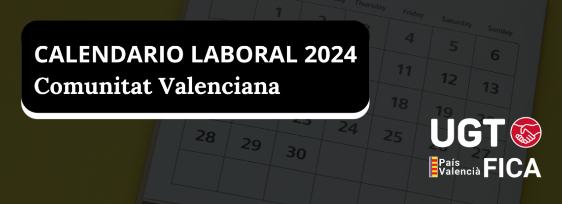 Calendario laboral Comunitat Valenciana 2024